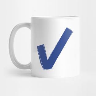 Blue Check Mark for Positivity Mug